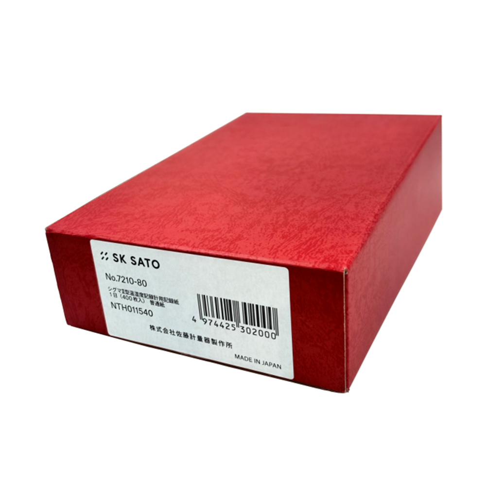 記録紙 シグマⅡ型温湿度記録計用1日 普通紙 1箱(400枚入) NTH011540