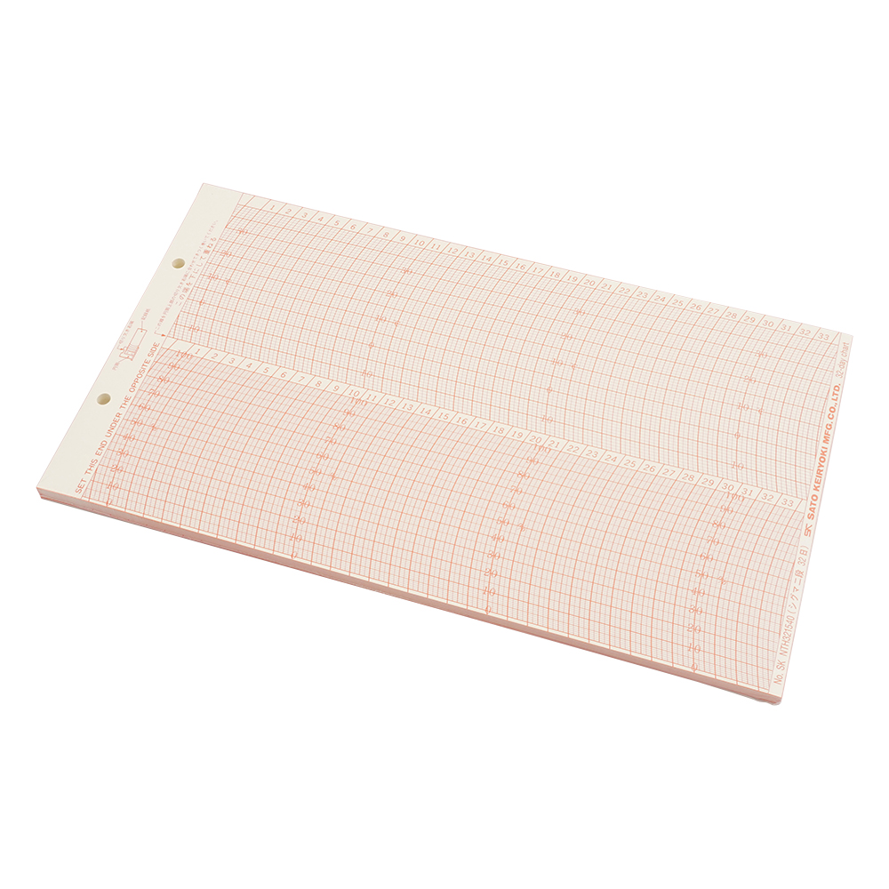 温湿度記録計 シグマII型用 記録紙 32日巻 1箱（55枚入） 7210-84