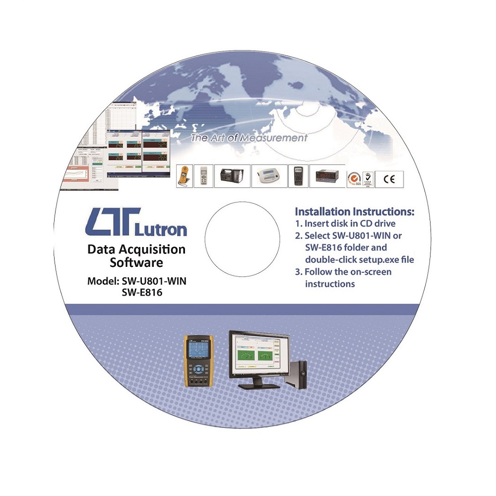 データロガー温度計（4チャンネル） 専用ソフト SW-E816