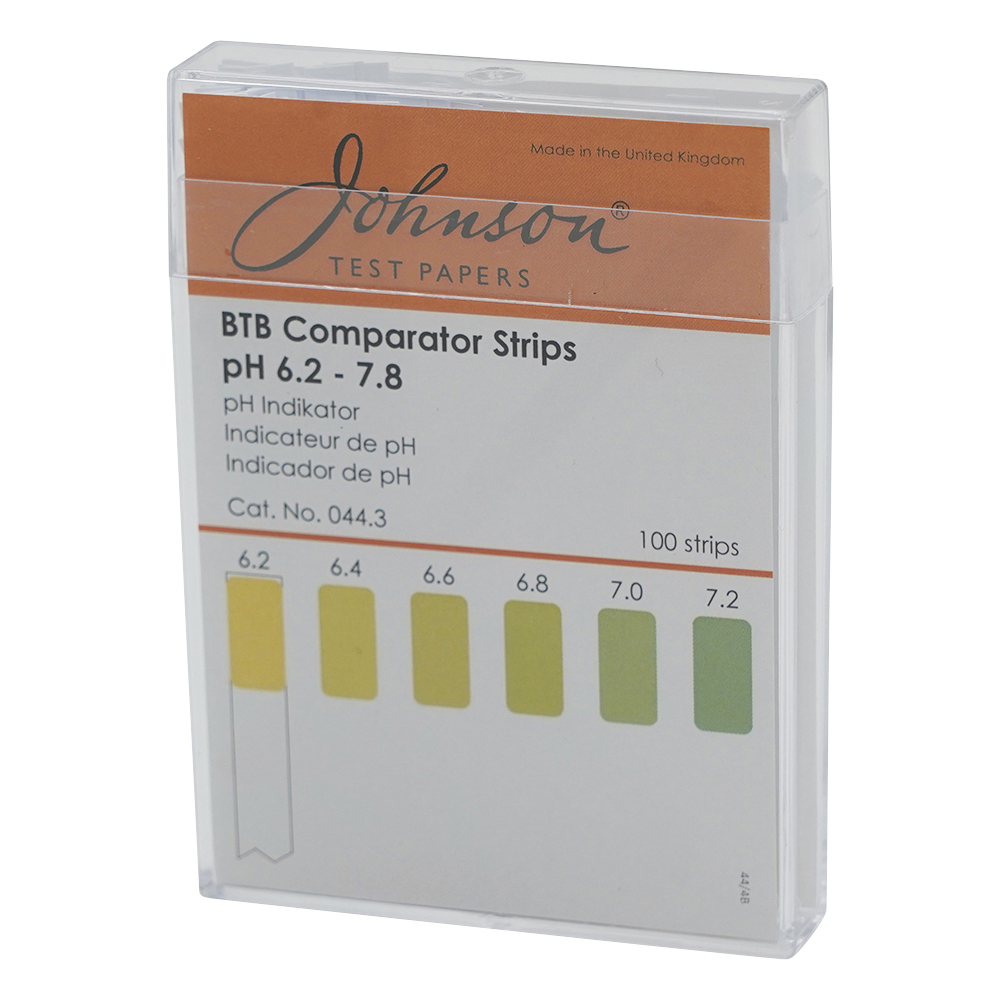 pH試験紙 PP（ポリプロピレン）スティックタイプ pH6.2～7.8 1箱（100枚入） 044.3