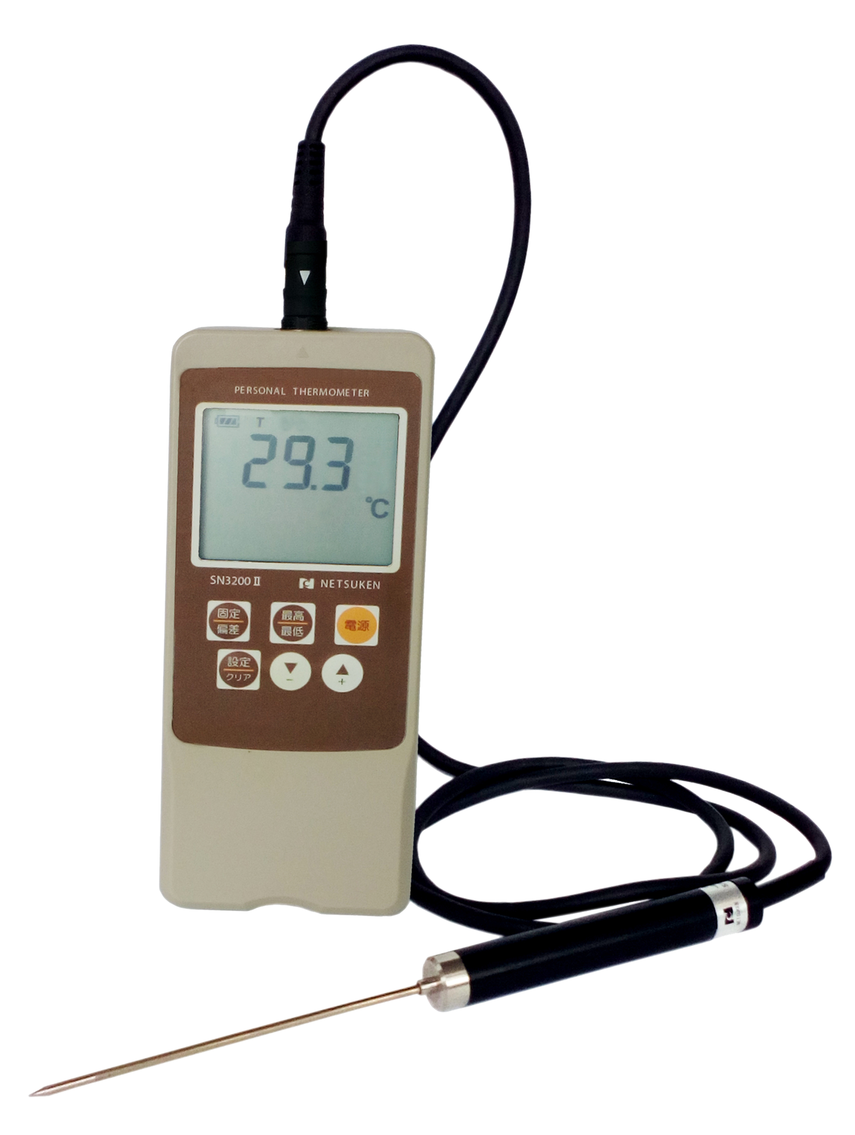 防水型パーソナルサーモメーター（イージー）SN-3200Ⅱ-K（SN-3200-K01付セット）校正証明書付