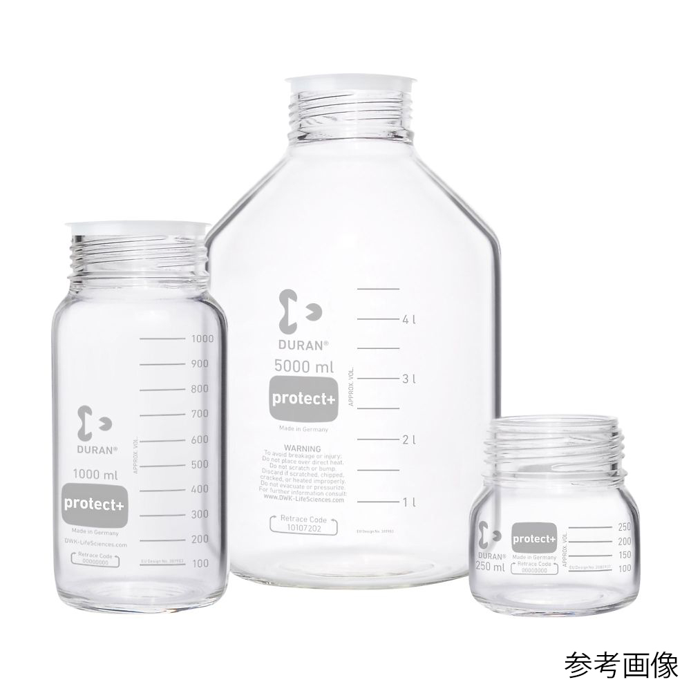プロテクトプラスコートねじ口びん 広口 びんのみ 2000mL 1箱(6本入) 017550-2000A