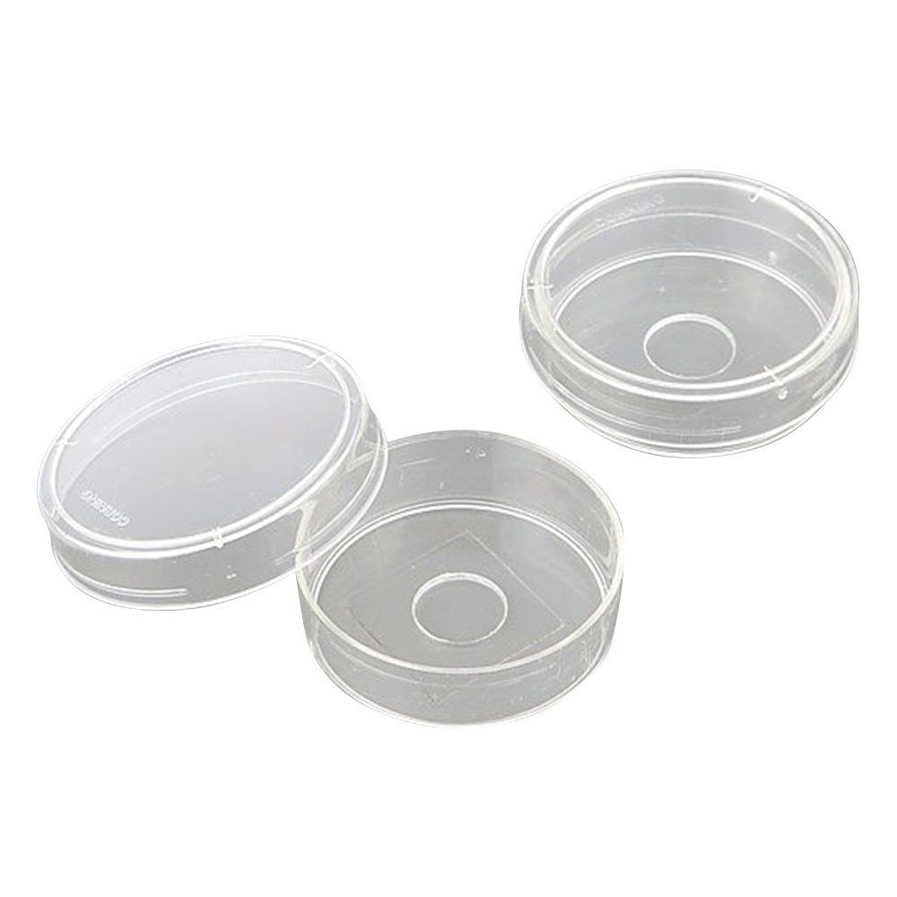 ガラスボトムディッシュ（No.0ガラス貼付） φ10mm 1箱（10枚×10包入） P35G-0-10-C