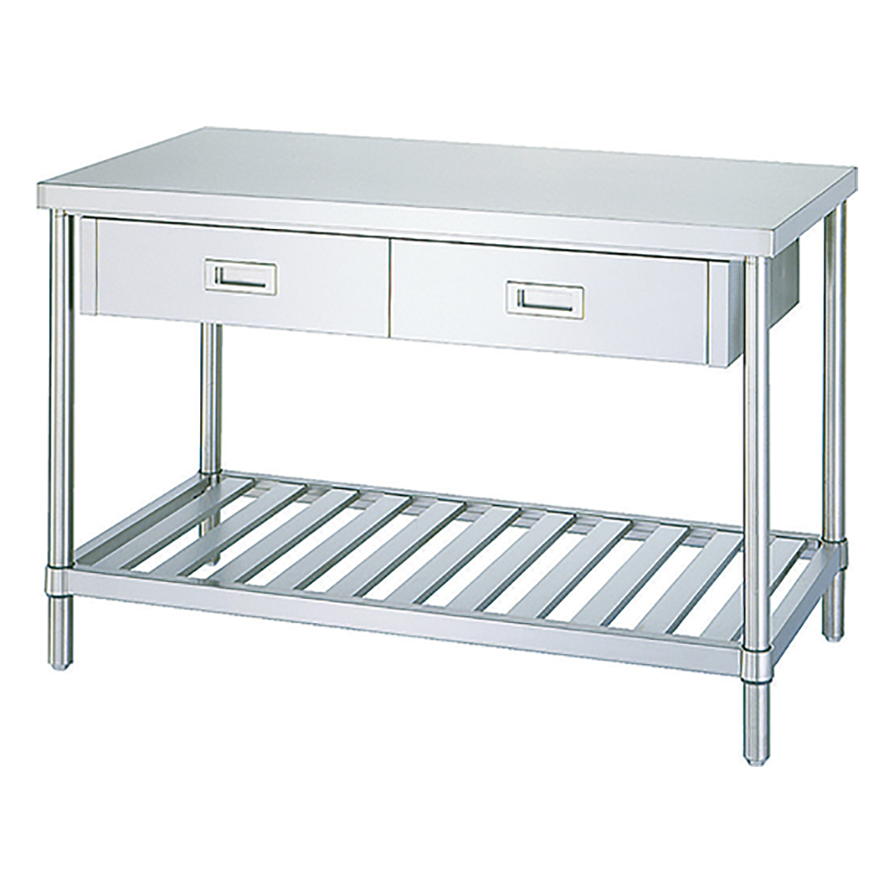 引出付作業台 スノコ棚 WDSN-12060