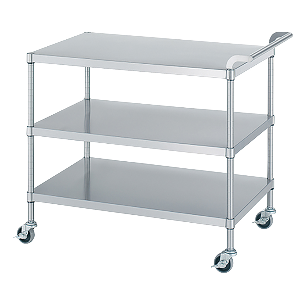 ステンレスワゴン（SUS430） 900×600×800mm（棚3段） M03-9060-U75