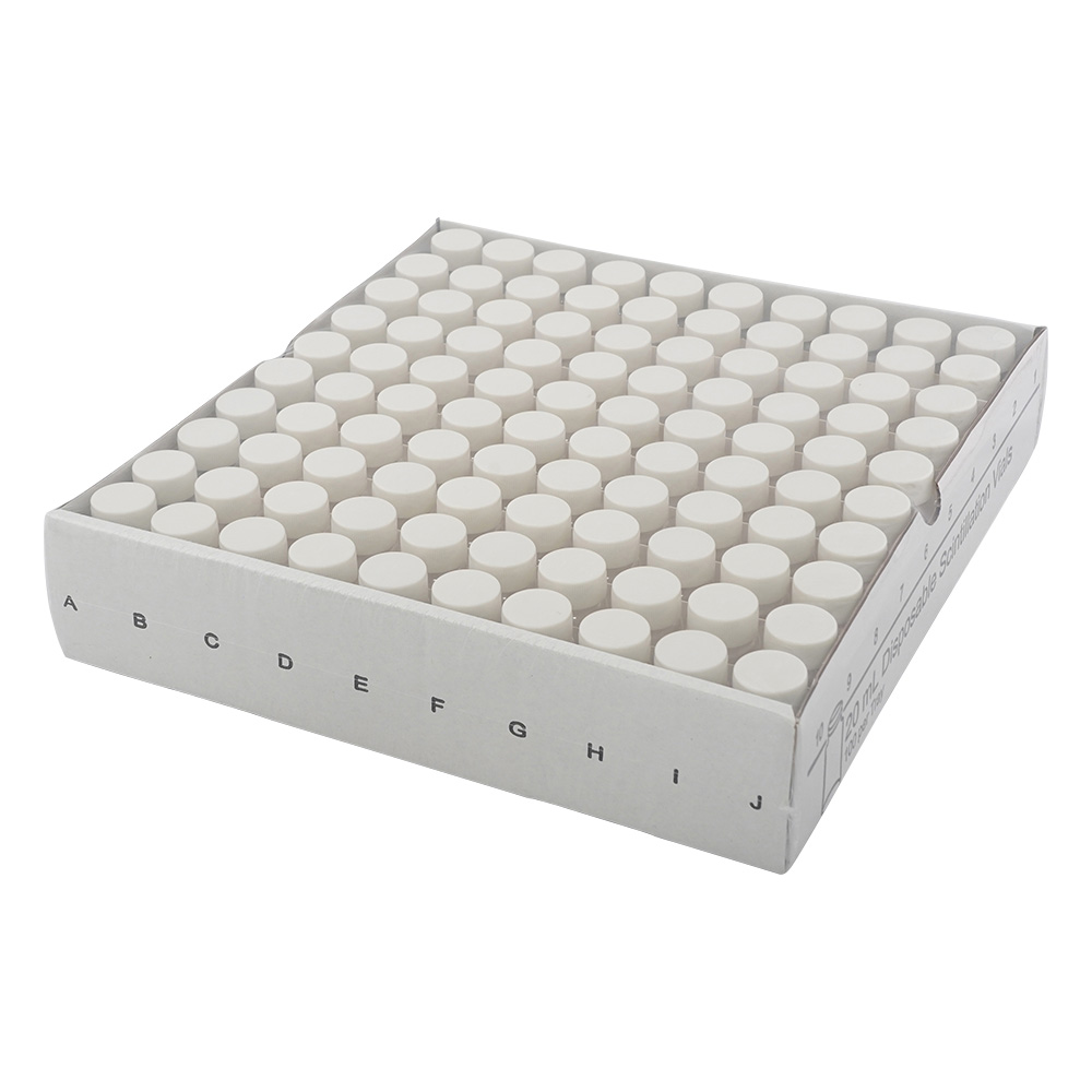 ｶﾞﾗｽｼﾝﾁﾚｰｼｮﾝﾊﾞｲｱﾙ (20mL) ｷｬｯﾌﾟ付き包装 ﾕﾘｱｷｬｯﾌﾟ／ｺﾙｸ･ｱﾙﾐﾆｳﾑﾗｲﾅｰ 1箱(100個×5箱入) 03-337-5