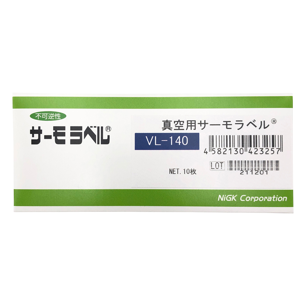 真空用サーモラベル（R）VLシリーズ（不可逆）1箱（10枚入） VL-140