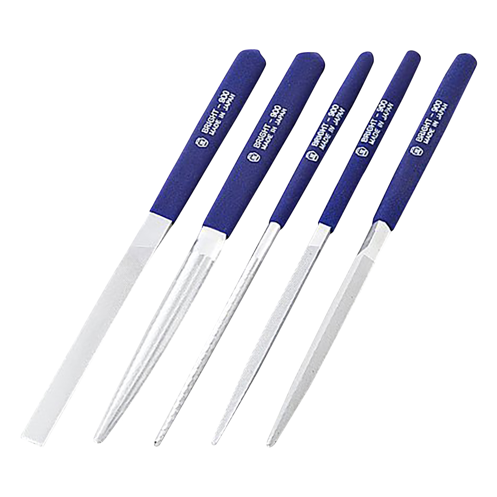 硬質クロームコーティングヤスリ（ブライト900） セット 5本入り 中目 BRST5052