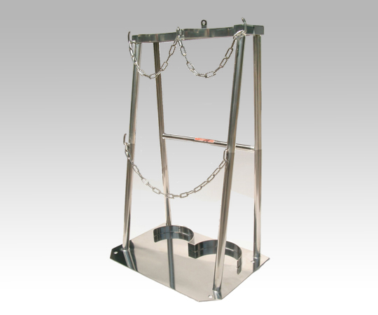 クリーンルーム用ボンベスタンド 7000L×2本用 SUS7000-2-S