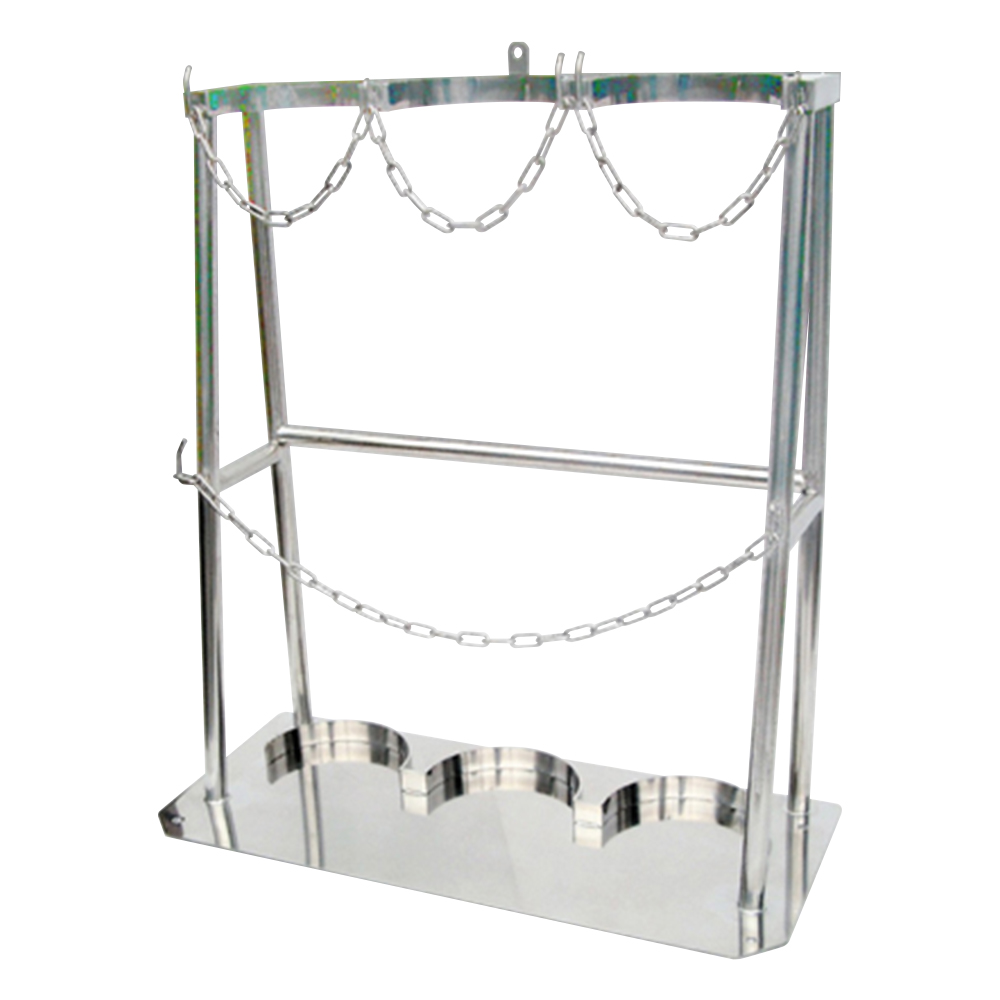 クリーンルーム用ボンベスタンド 7000L×3本用 SUS7000-3-S