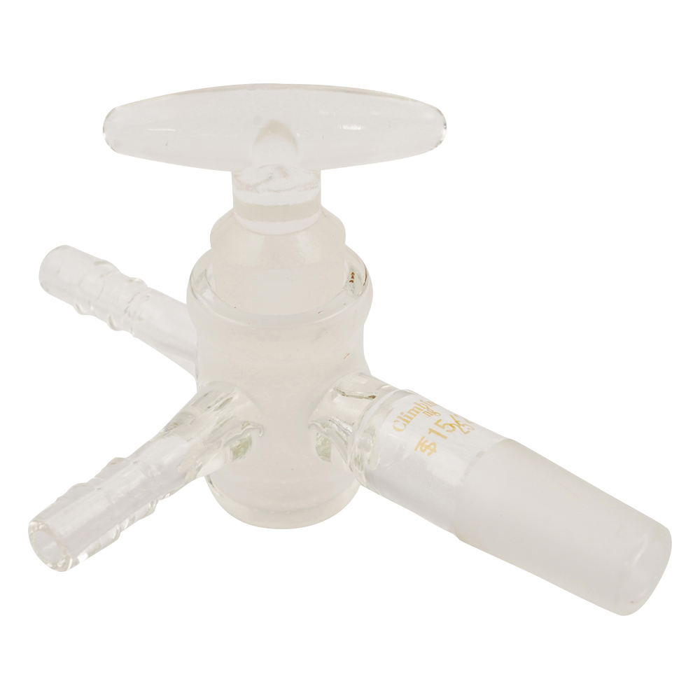 共通摺合付三方コックII型 ガラスコック TS15/25 CL0414-01-20