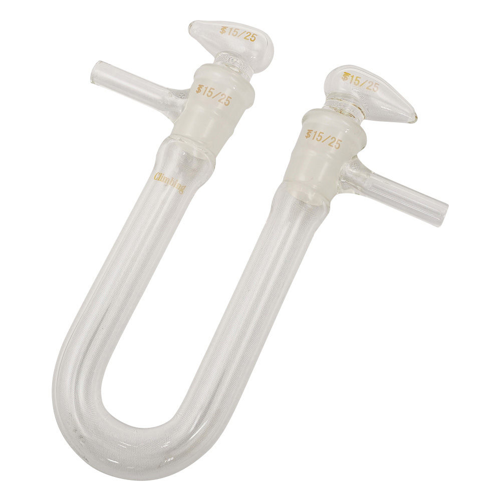 共通摺合カルシューム管（活栓付U字型） 130mm CL0684-01-10