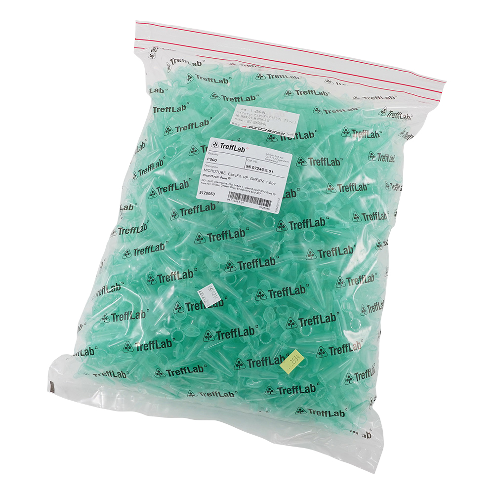 マイクロチューブスタンダード（トレフ） グリーン 1.5mL 1000本入り 96.07246.5.01