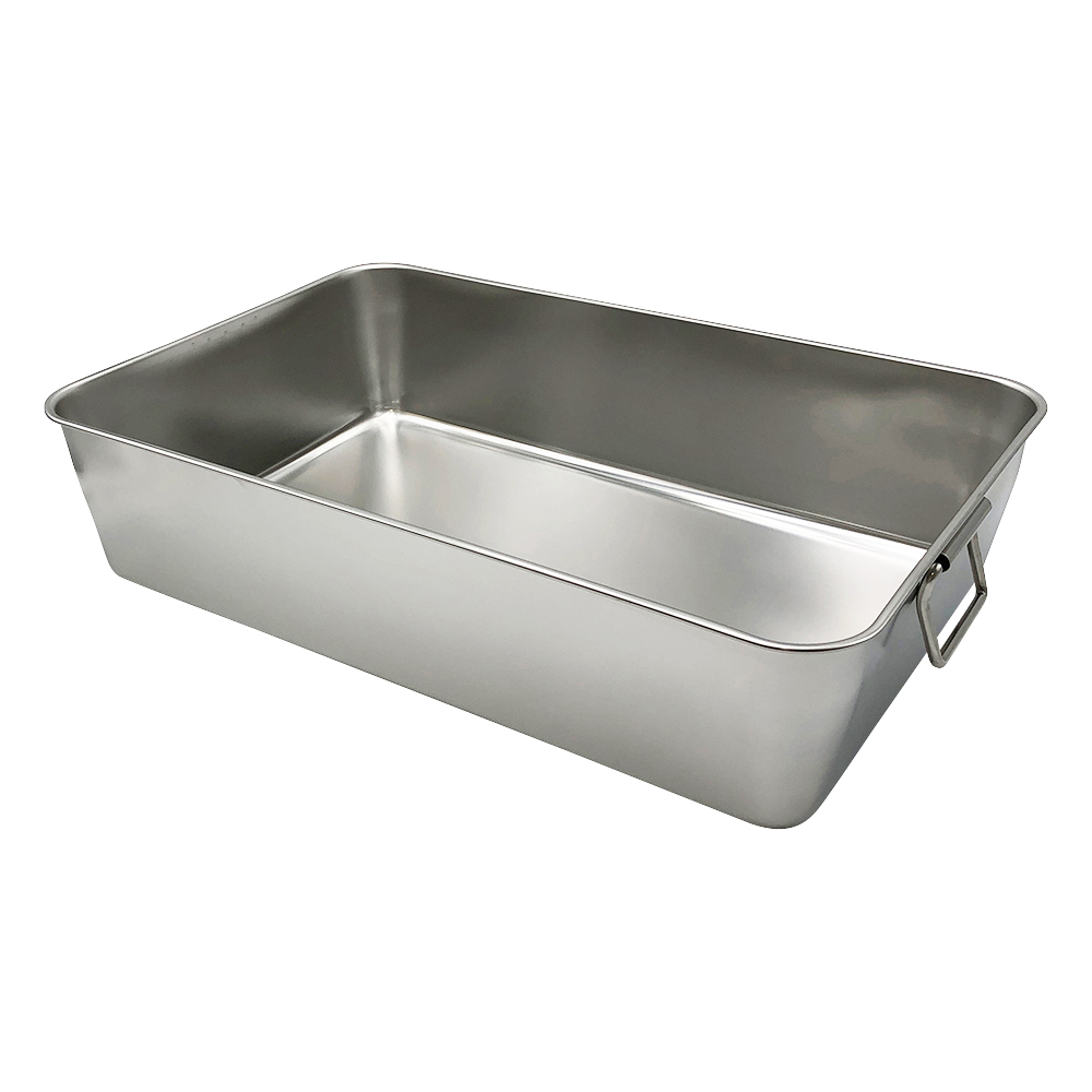 ステンレス角型バット/手付（638×428×151mm）1枚　2枚取 33002