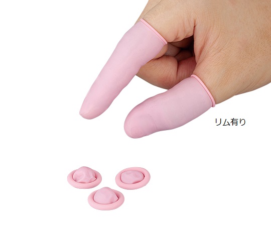 クリーンノールディスポリムアリ指サック ピンク M 1袋（1000個入）