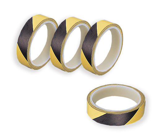 アズピュアESD PETラインテープN 黄/黒 25mm×33m 10巻入