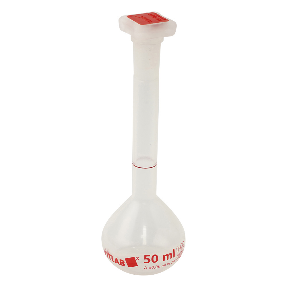 PMPメスフラスコ（PP栓付き） 50mL 67204