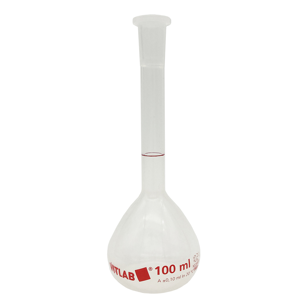 PMPメスフラスコ（PP栓付き） 100mL 67304