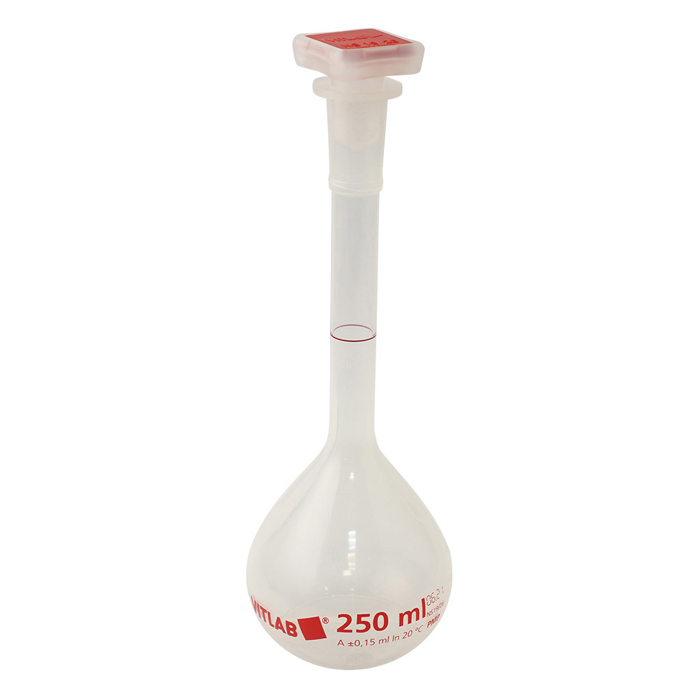 PMPメスフラスコ（PP栓付き） 250mL 67404