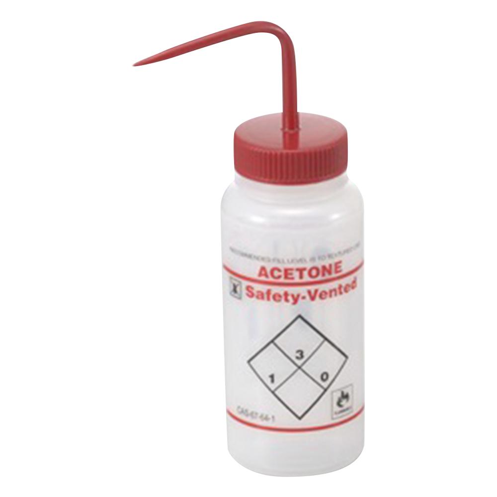 ラベル付洗浄瓶（アセトン） 500mL 800100615