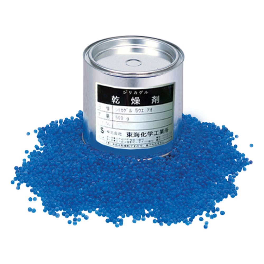 シリカゲルA型 球状 ビーズ5UP青 500g