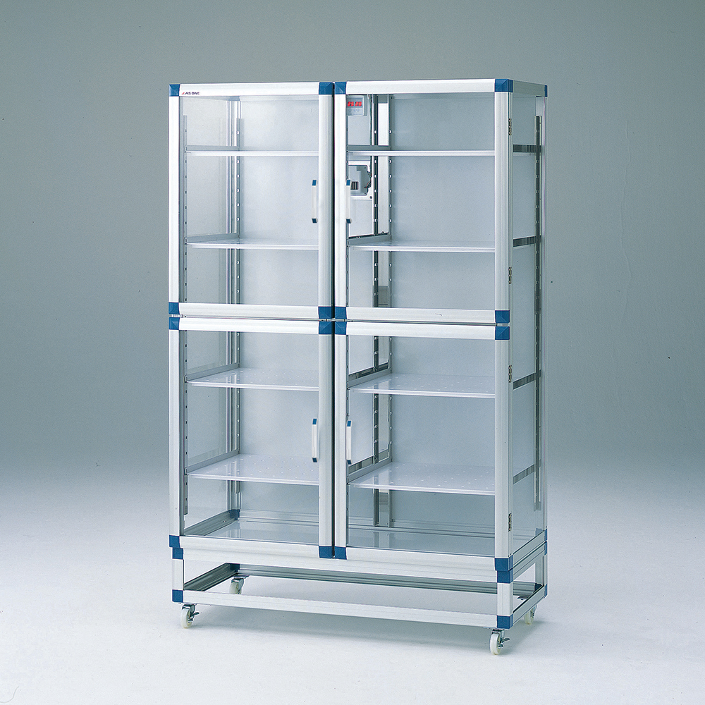 フロストドライデシケーター（ジャンボ） 1152×523（618）×1765mm 強化プラスチック棚板 N-JB-WPA