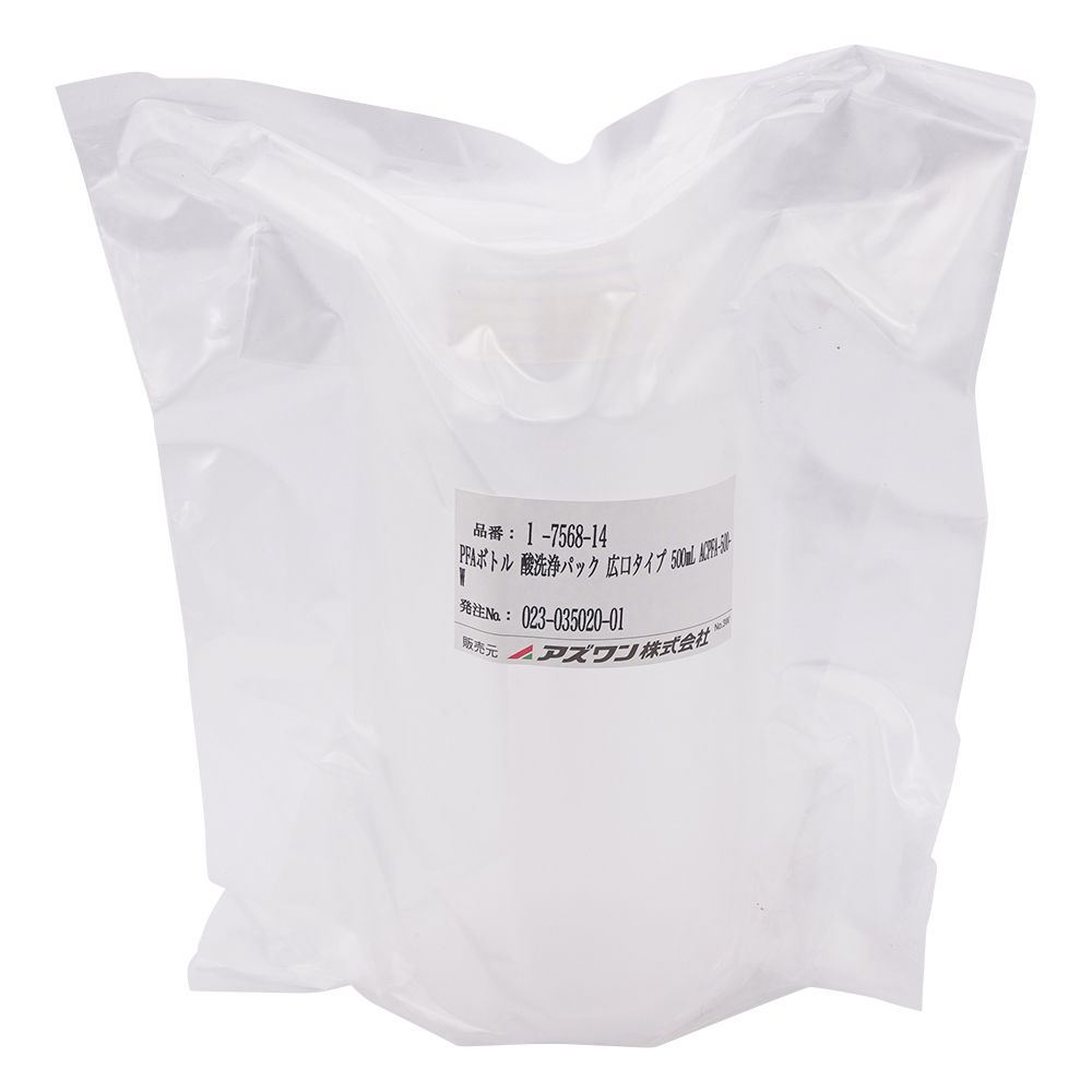 PFAボトル タイプ30　酸洗浄ボトル 広口タイプ 500mL ACPFA-500-W