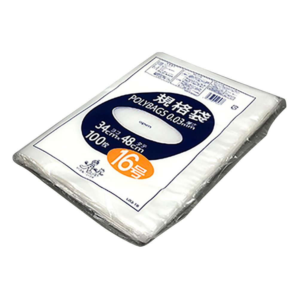 ポリバック規格袋（0.03mm） 340×480mm 100枚 L03-16