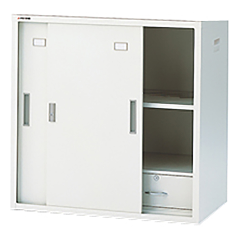 耐薬引違保管庫（引出し付）スチール戸（奥深） N-515DH・OW