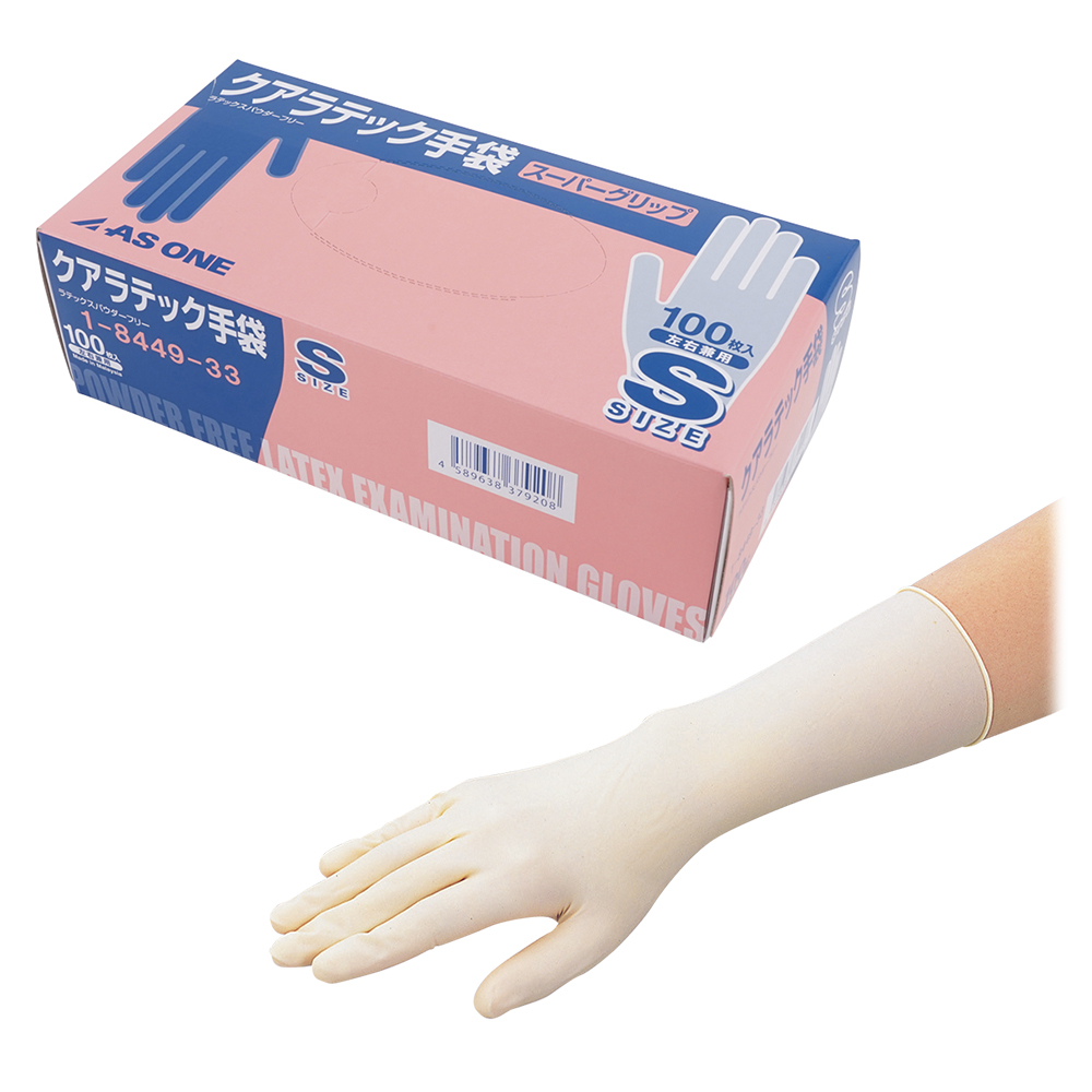 クアラテック手袋スーパーグリップ（パウダーフリー） S 100枚