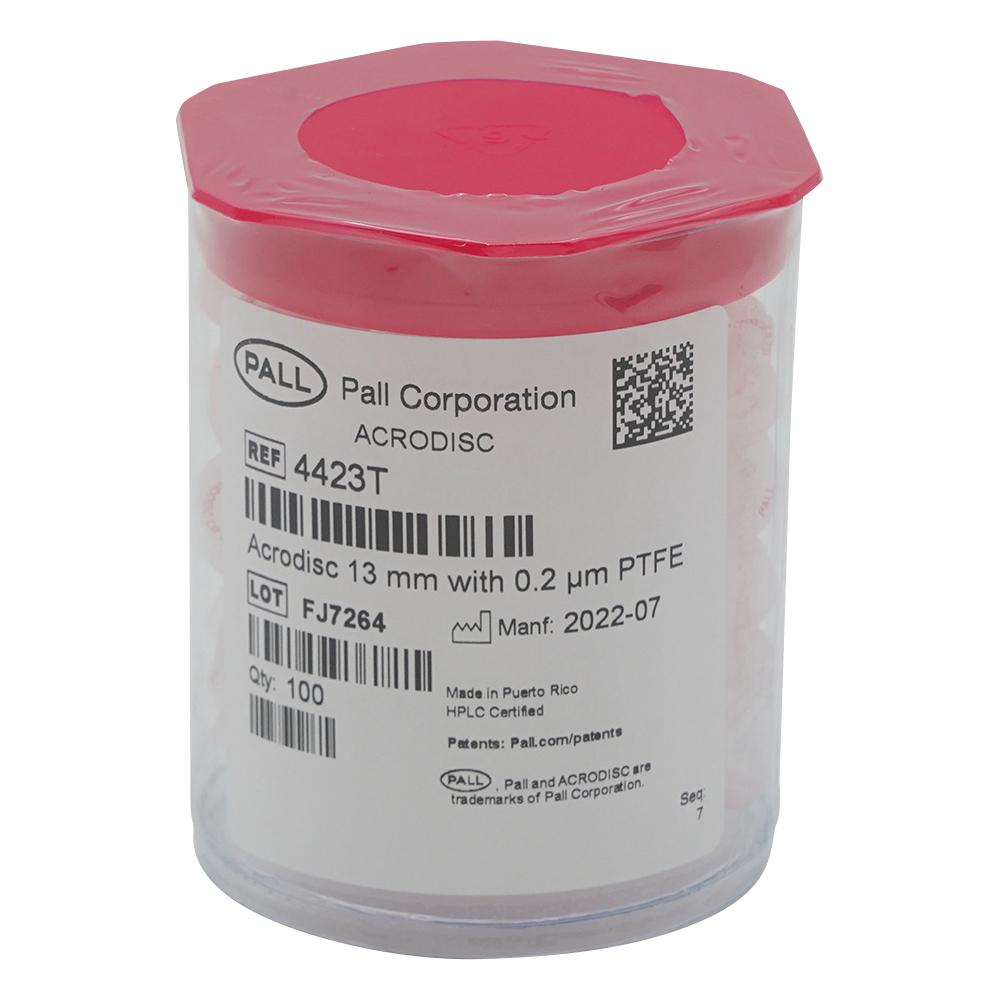PTFEメンブレン・アクロディスク・シリンジフィルター 13mm 0.2μm メイルスリップルアー仕様 300個 4423