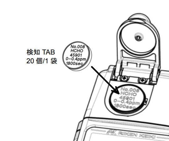 ホルムアルデヒド検知器用 検知TAB