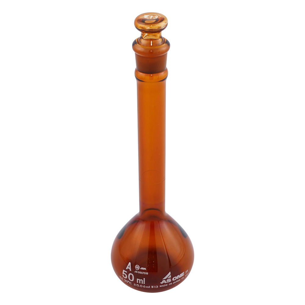 メスフラスコ 茶 50mL