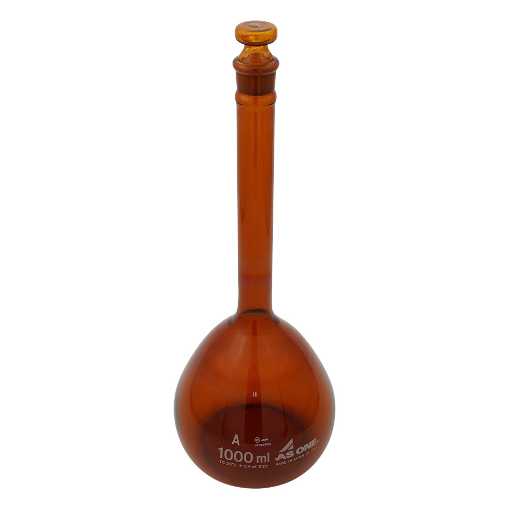 メスフラスコ 茶 1000mL