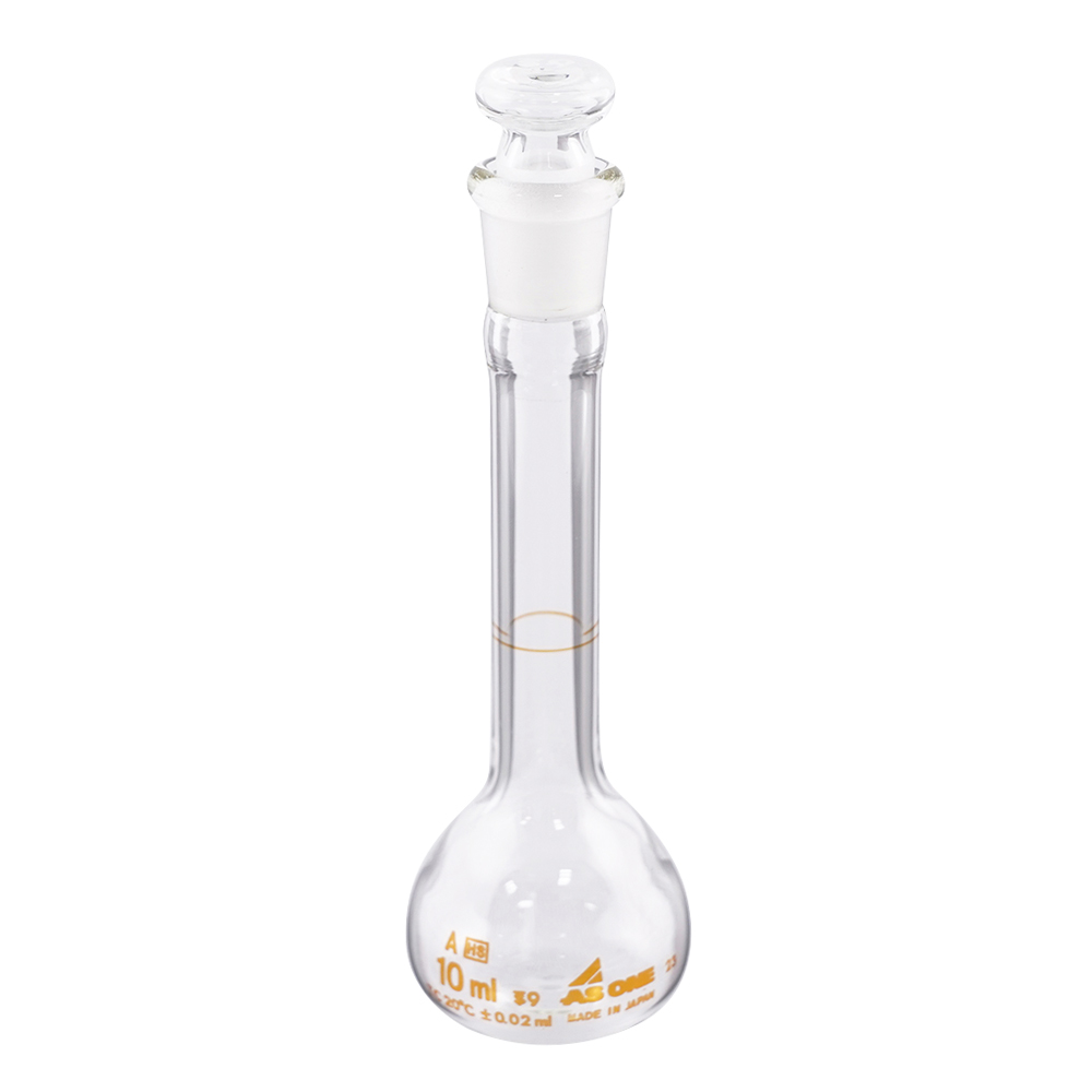 メスフラスコ（JCSS校正付） 白 10mL