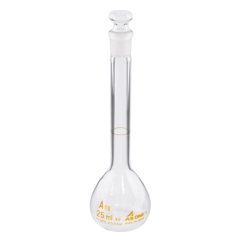 メスフラスコ（JCSS校正付） 白 25mL