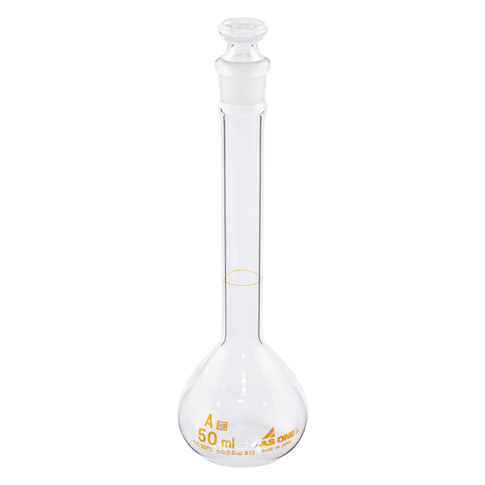 メスフラスコ（JCSS校正付） 白 50mL