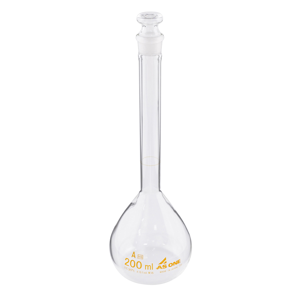 メスフラスコ（JCSS校正付） 白 200mL