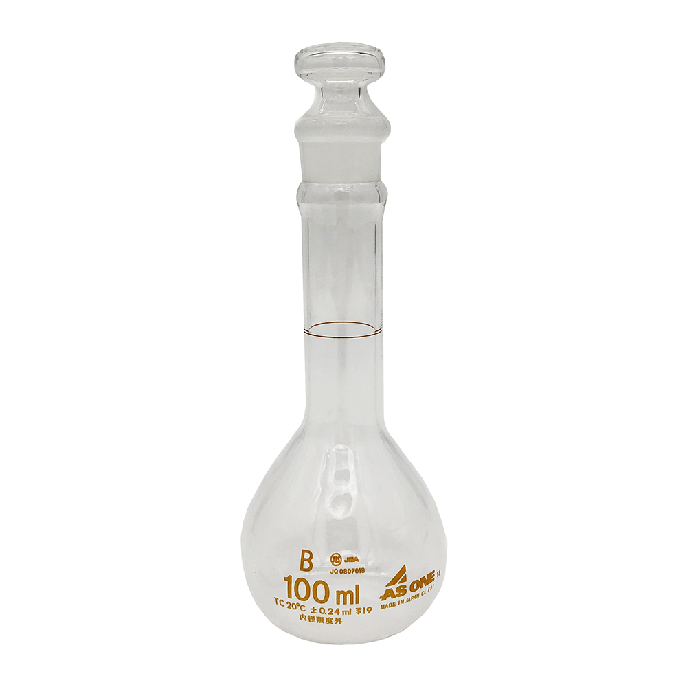 短型メスフラスコ 白 100mL