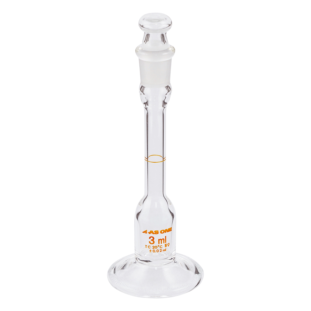 台付メスフラスコ 白 3mL