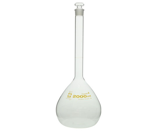 メスフラスコ　透明　2000mL　カスタムA　JCSS校正付