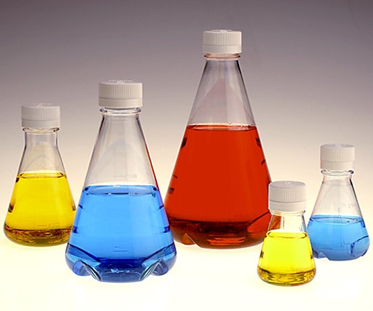 滅菌三角フラスコ（ノーマルキャップ／バッフル底） 1000mL 1袋（6個入） 4113-1000