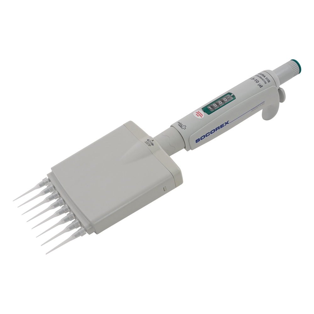 8チャンネルマイクロピペット（アキュラ） 0.5～10uL 855.08.010