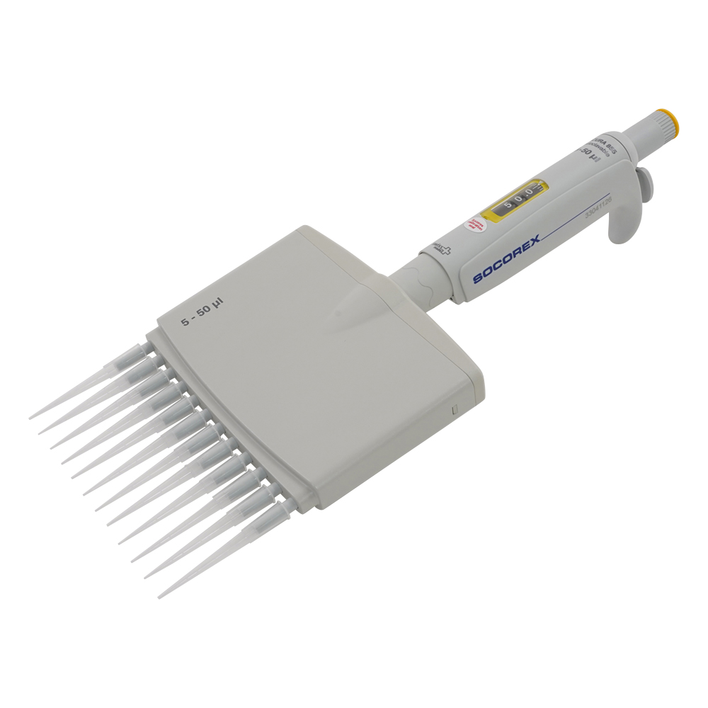 12チャンネルマイクロピペット（アキュラ） 5～50uL 855.12.050