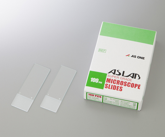 アズラボ スライドガラス（ソーダ） 100枚入 10127105P 縁研磨・透明フロスト