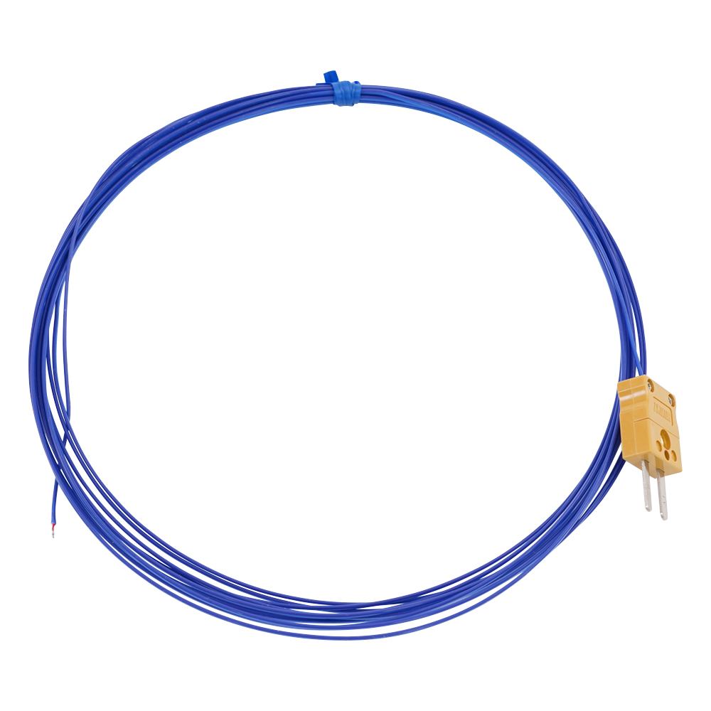 被覆熱電対（デュープレックス） フッ素樹脂・FEP被覆 コネクタ 5m DJ-K-BL-5m