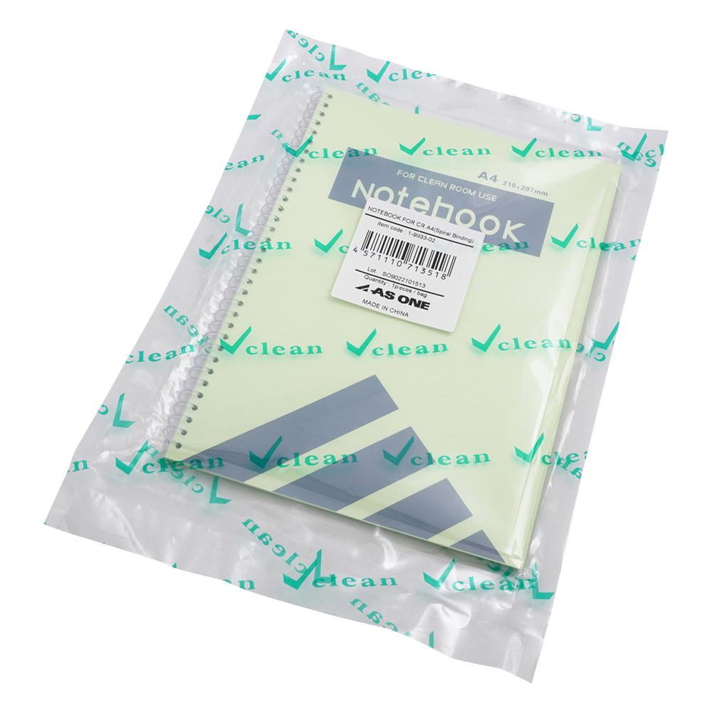 クリーンルームノートブック A4螺旋とじ