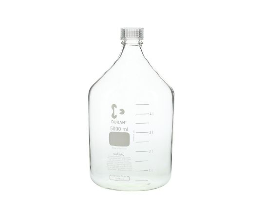 ねじ口瓶丸型（デュラン（R）） 透明キャップ付 5000mL