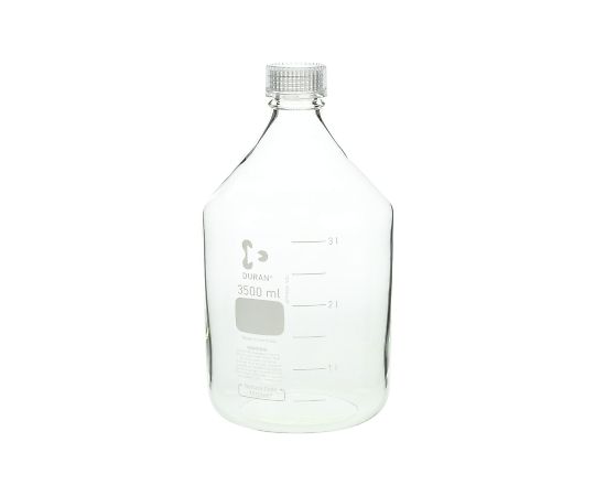 ねじ口瓶丸型（デュラン（R）） 透明キャップ付 3500mL
