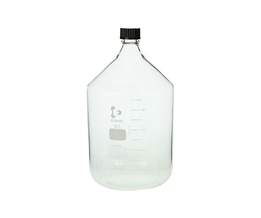 ねじ口瓶丸型（デュラン（R）） 黒キャップ付 10000mL